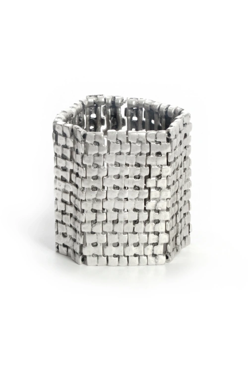 Kiraz Elastic Silver Plated Bracelet