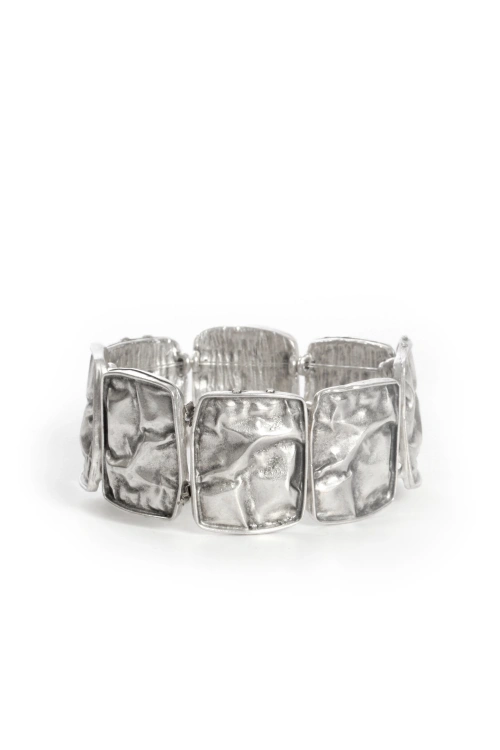 Kiraz Elastic Silver Plated Bracelet
