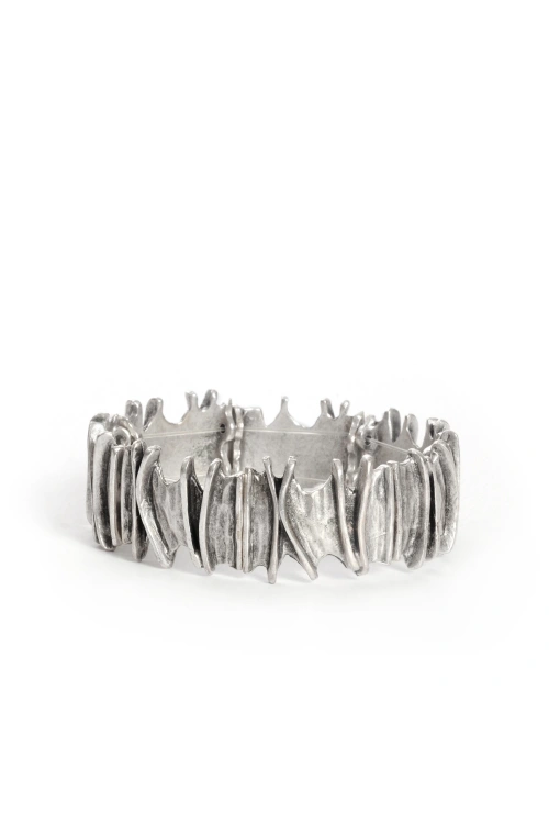 Kiraz Elastic Silver Plated Bracelet
