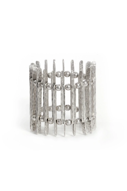 Kiraz Elastic Silver Plated Bracelet