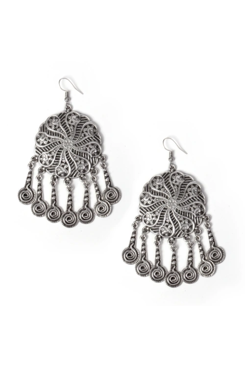 Swirl Tassel Earrings