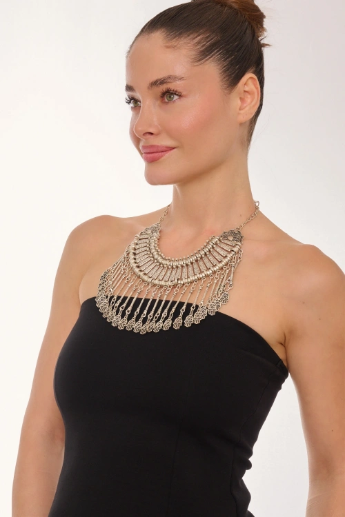 Kiraz Cleopatra Silver Plated Necklace