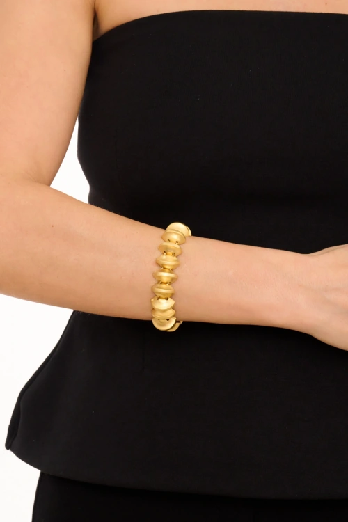 Kiraz Elastic Gold Plated Bracelet