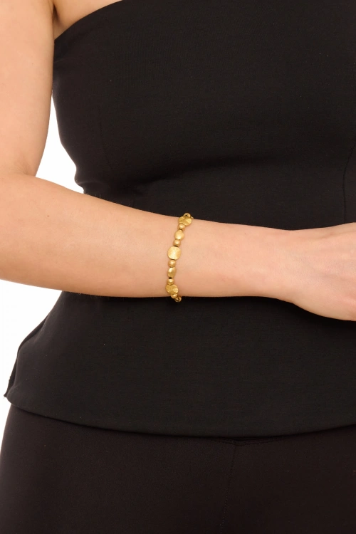 Kiraz Elastic Gold Plated Bracelet