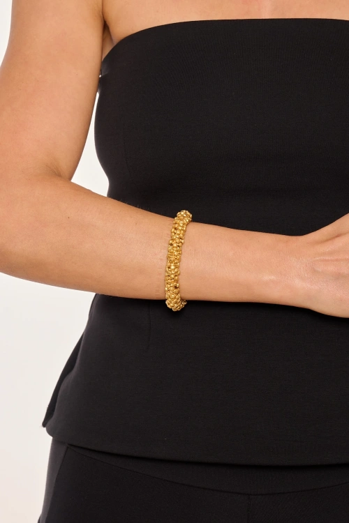 Kiraz Elastic Gold Plated Bracelet