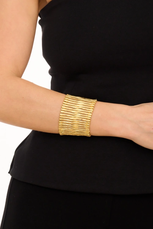 Kiraz Elastic Gold Plated Bracelet