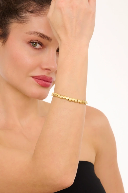Kiraz Elastic Gold Plated Bracelet