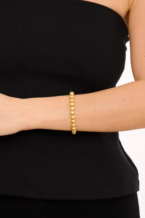 Kiraz Elastic Gold Plated Bracelet