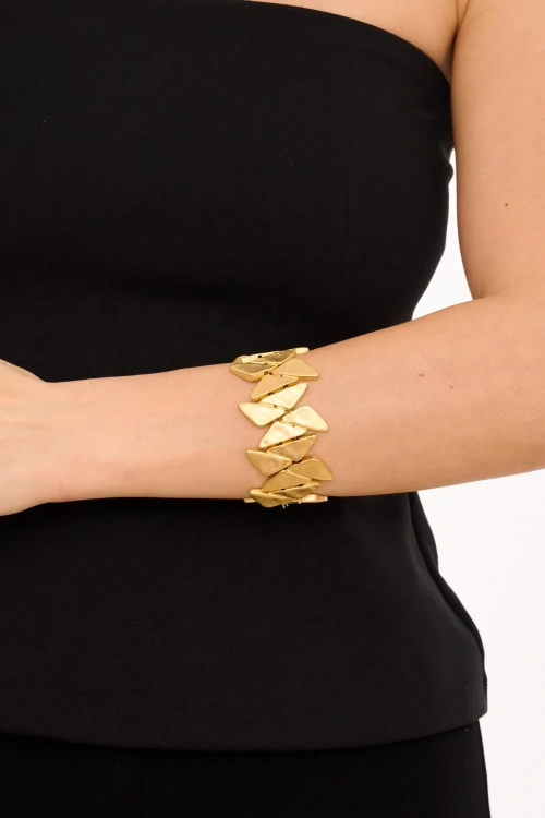 Kiraz Elastic Gold Plated Bracelet