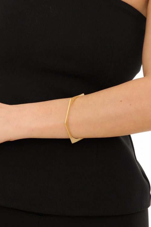 Kiraz Gold Plated Angular Bracelet