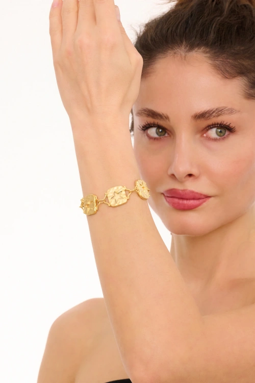 Kiraz Gold Plated Star Bracelet