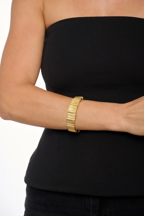 Kiraz Gold Plated Elastic Bracelet