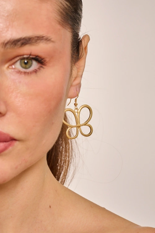Kiraz Gold Plated Butterfly Earring