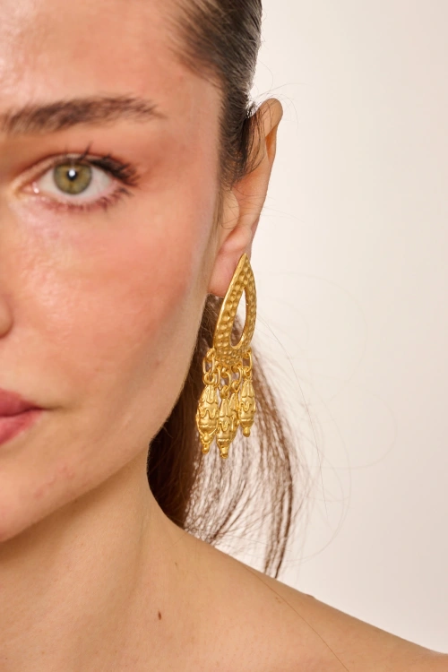 Kiraz Gold Plated Dangling Earring