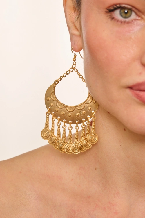 Kiraz Gold Plated Dangling Earring