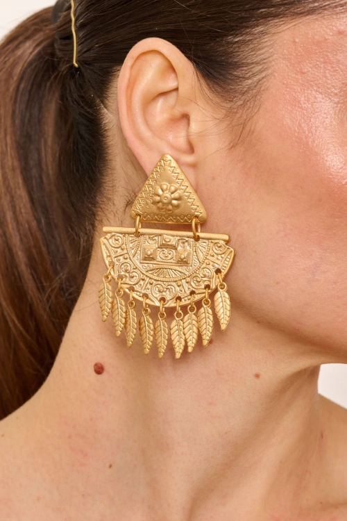 Kiraz Gold Plated Dangling Earring