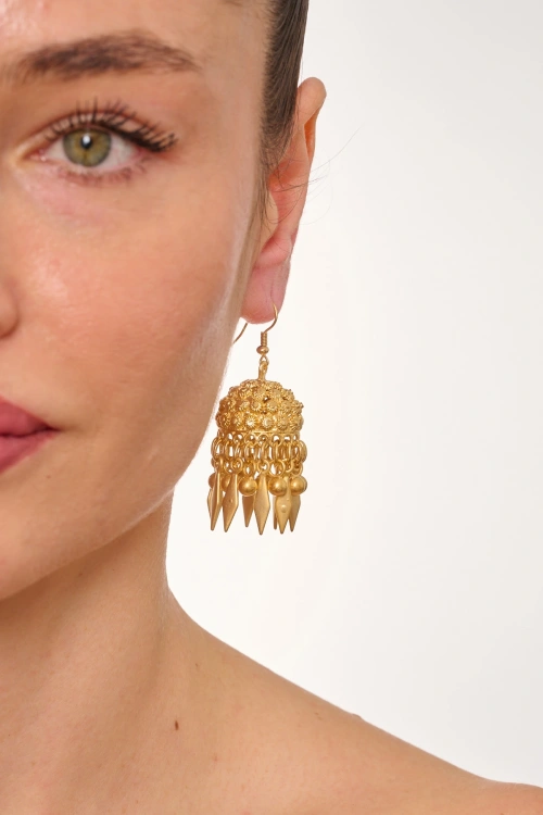 Kiraz Gold Plated Dangling Earring