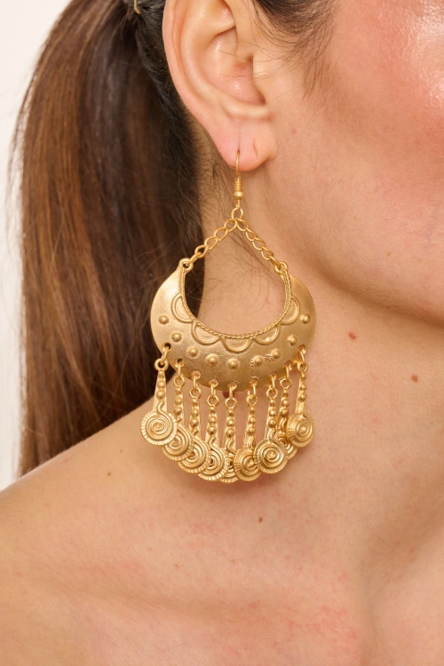 Kiraz Gold Plated Dangling Earring