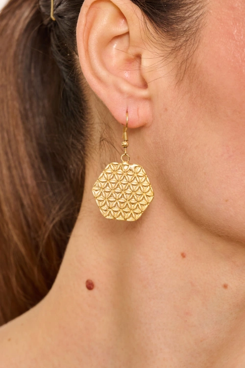Kiraz Gold Plated Earring