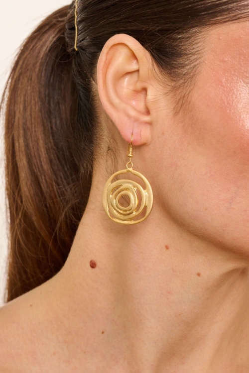 Kiraz Gold Plated Earring