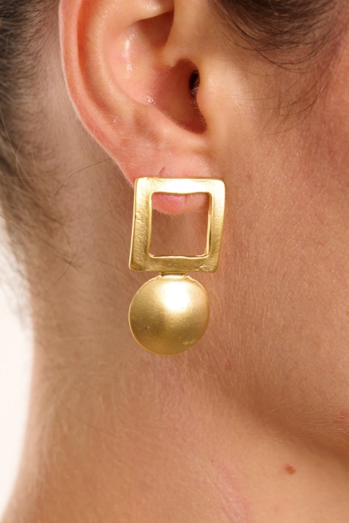 Kiraz Gold Plated Earring