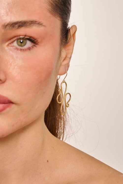 Kiraz Gold Plated Earring