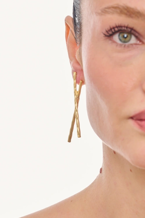Kiraz Gold Plated Earring