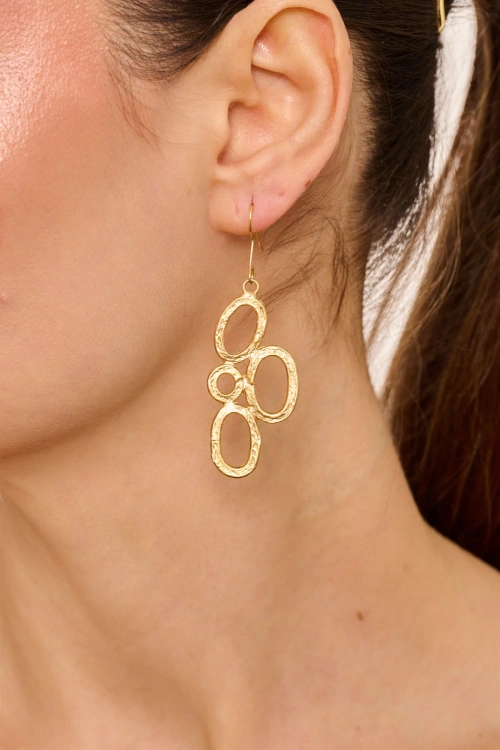 Kiraz Gold Plated Earring