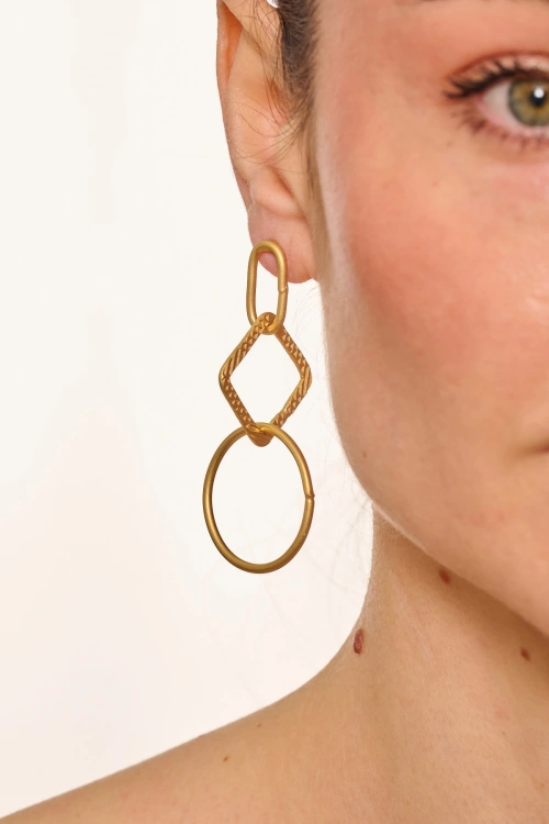 Kiraz Gold Plated Earring