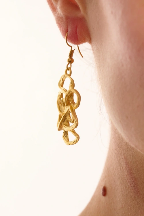 Kiraz Gold Plated Earring