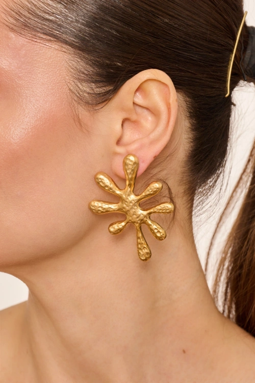 Kiraz Gold Plated Earring