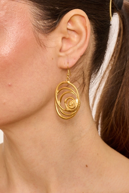 Kiraz Gold Plated Earring