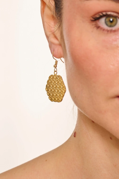 Kiraz Gold Plated Earring