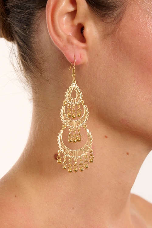 Kiraz Gold Plated Earring