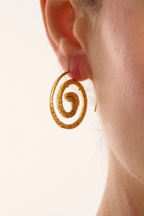 Kiraz Gold Plated Earring