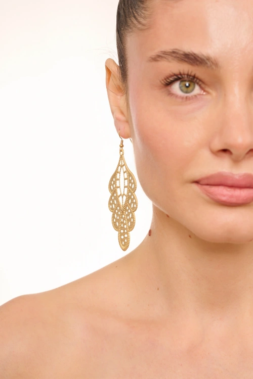 Kiraz Gold Plated Earring