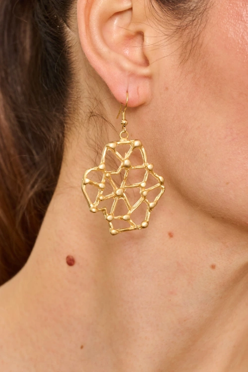 Kiraz Gold Plated Earring