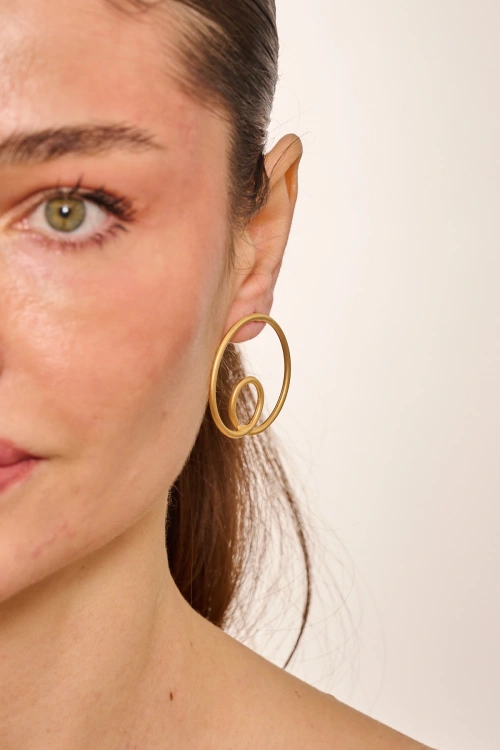 Kiraz Gold Plated Earring