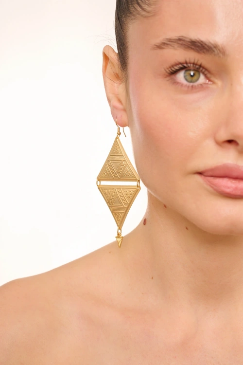 Kiraz Gold Plated Earring
