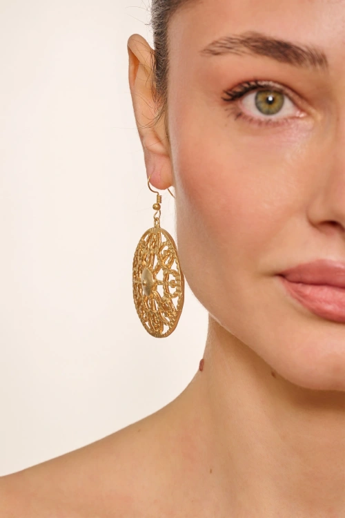 Kiraz Gold Plated Earring
