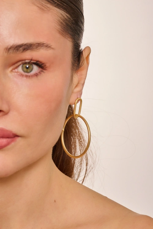 Kiraz Gold Plated Earring