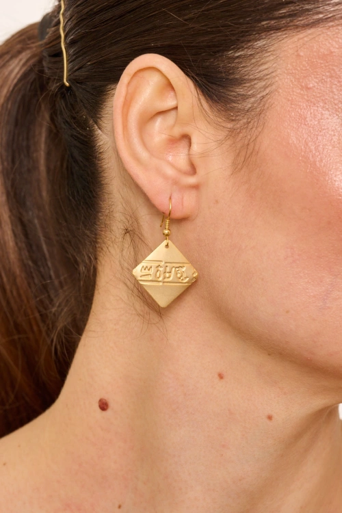 Kiraz Gold Plated Earring