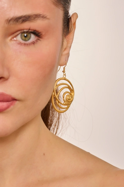 Kiraz Gold Plated Earring