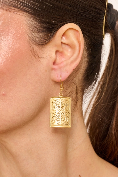 Kiraz Gold Plated Earring