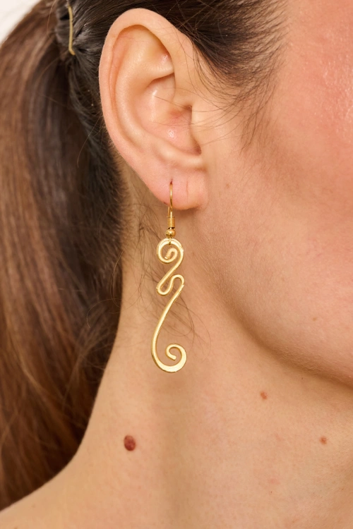 Kiraz Gold Plated Earring