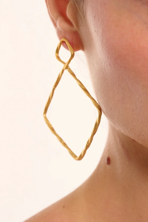 Kiraz Gold Plated Earring