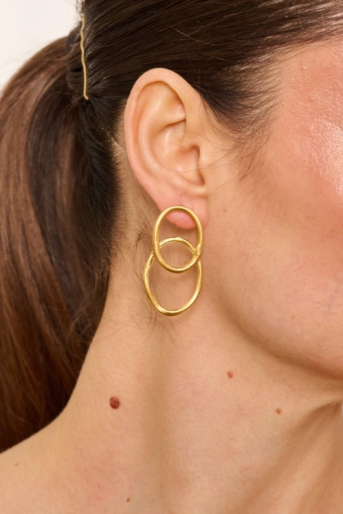 Kiraz Gold Plated Earring