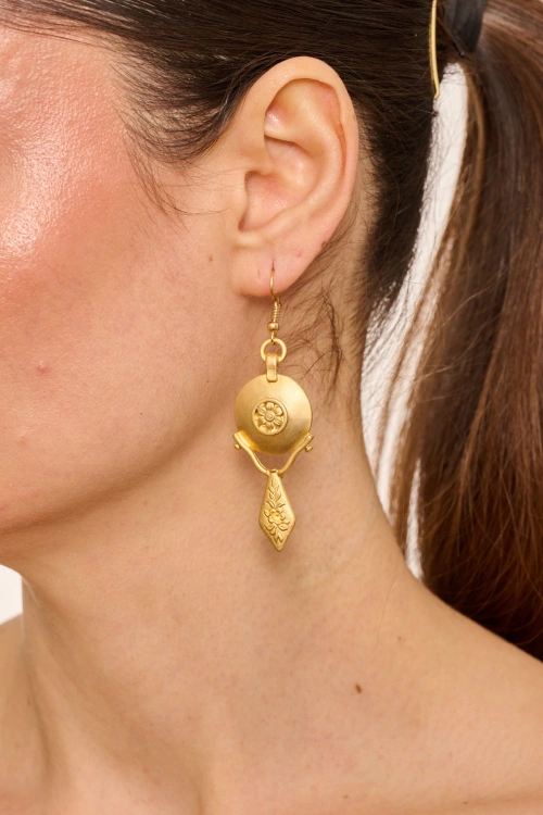 Kiraz Gold Plated Earring