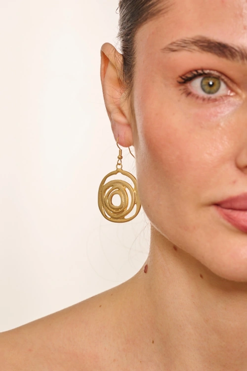 Kiraz Gold Plated Earring