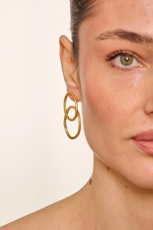 Kiraz Gold Plated Earring